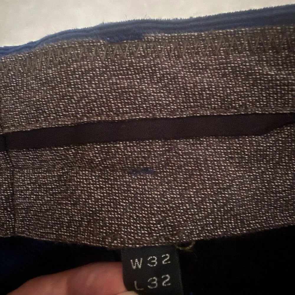 J.Crew Bowery Slim Dress Pants Mens 32x 31 Navy Blue Wale Corduroy Chinos Career